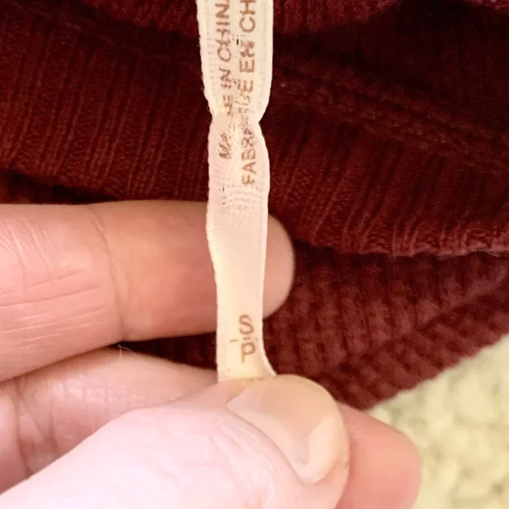 EUC Free People In The Mix Crochet Sleeve Top, Small, Rio Vino (Burgundy)